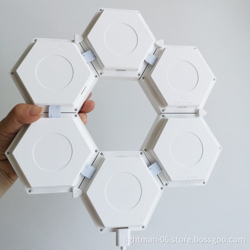High-Quality DIY Quantum RGB LED Hexagon Panel Light Fixture Assembly